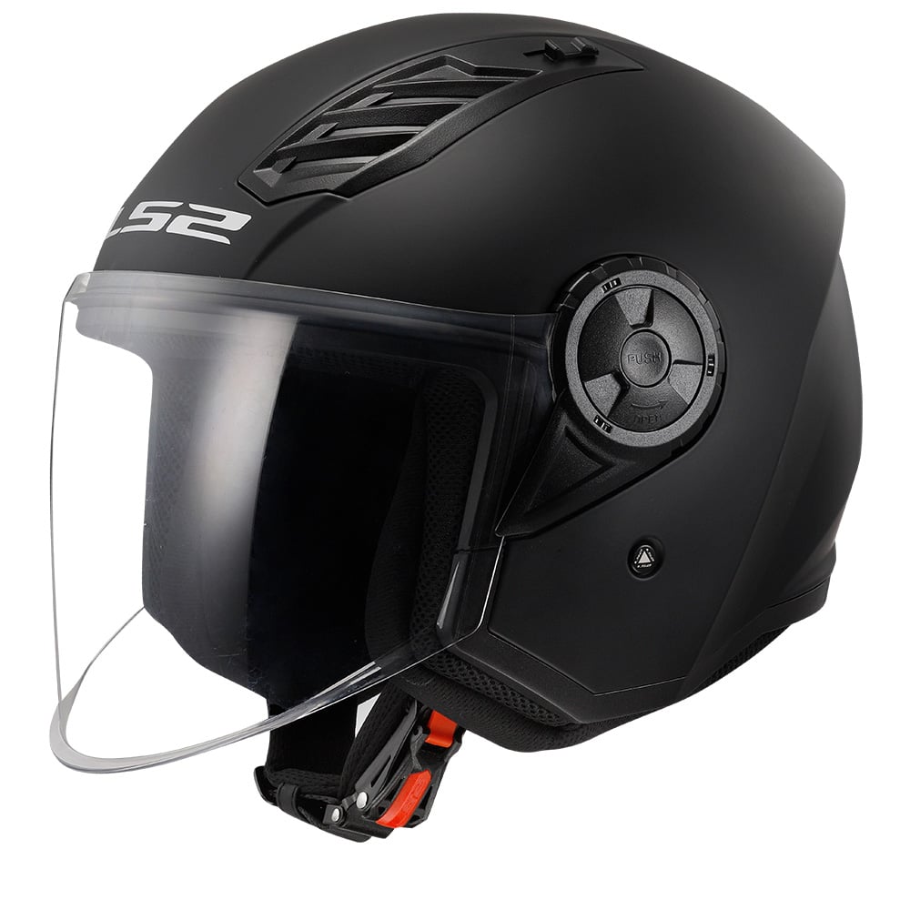 Image of LS2 OF616 Airflow II Solid Matt Black 06 Jet Helmet Size S ID 6942141743627