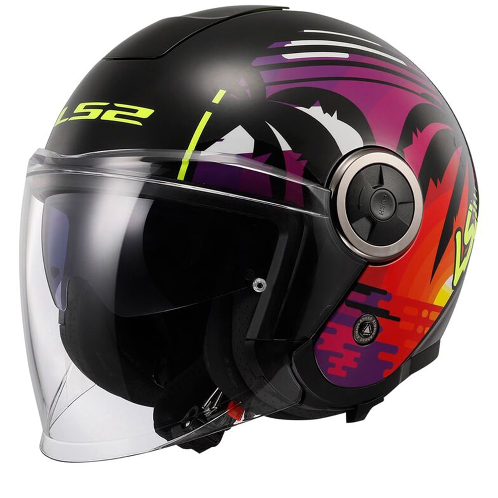 Image of LS2 OF620 Classy Palm Black Jet Helmet Größe 2XL