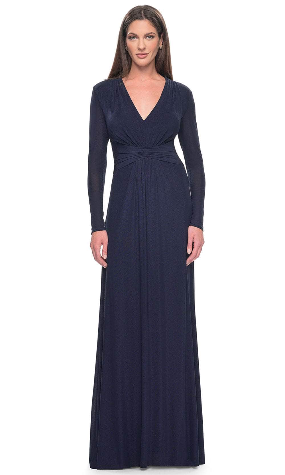 Image of La Femme 30048 - Ruched Waist Jersey Evening Dress