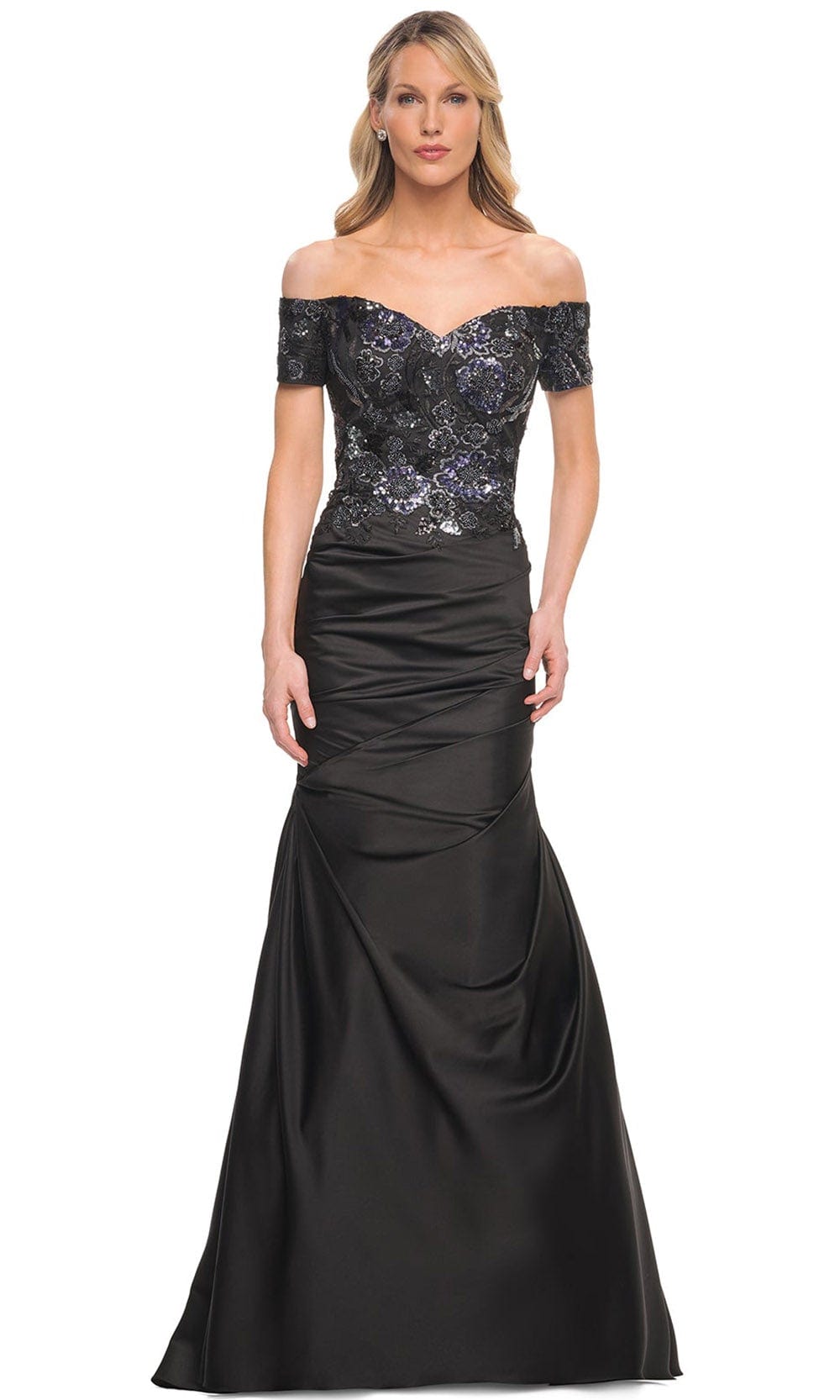 Image of La Femme 30404 - Long Trumpet Mother of the Bride Dress