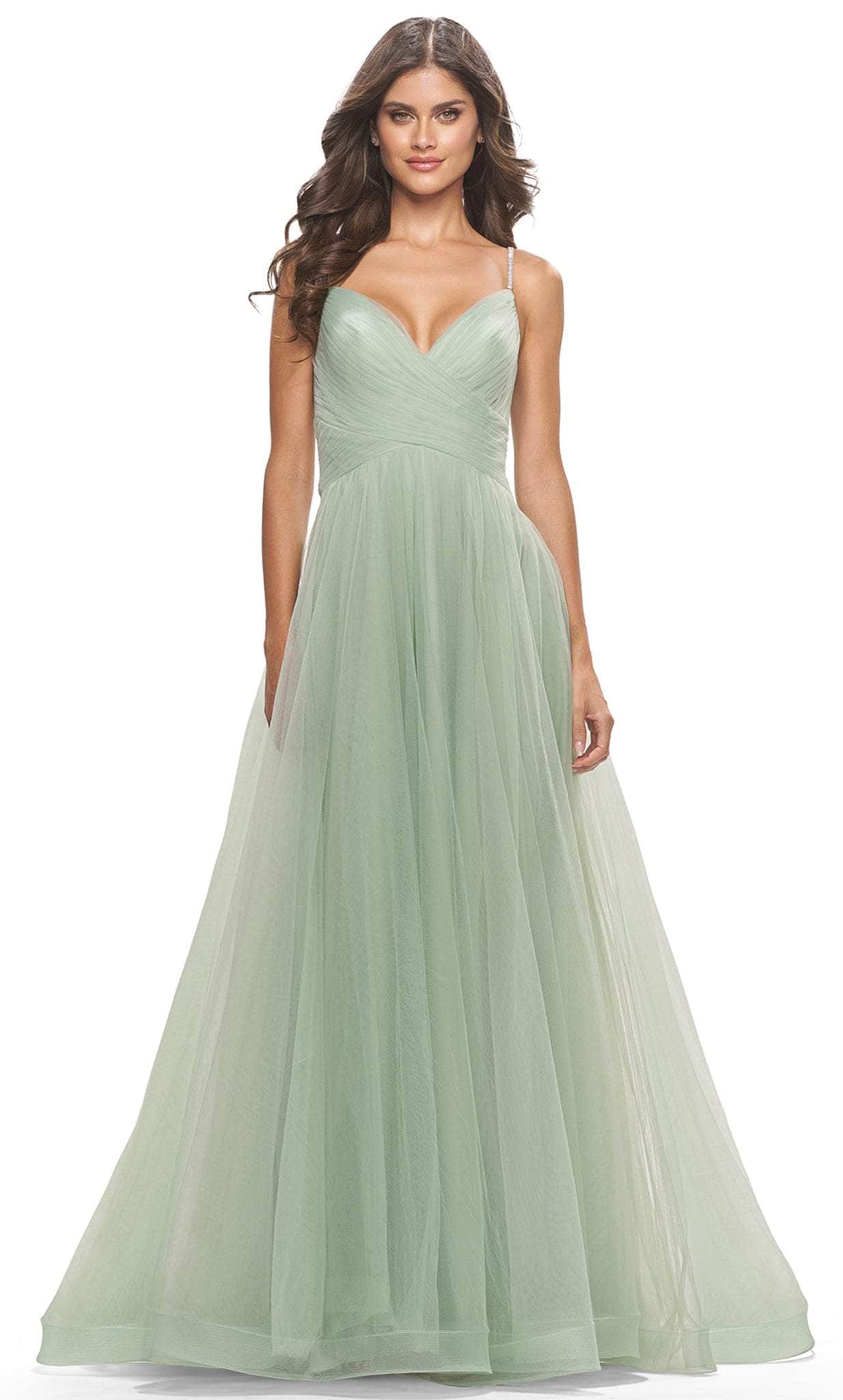 Image of La Femme 31204 - Sweetheart Embellished Strap Evening Dress