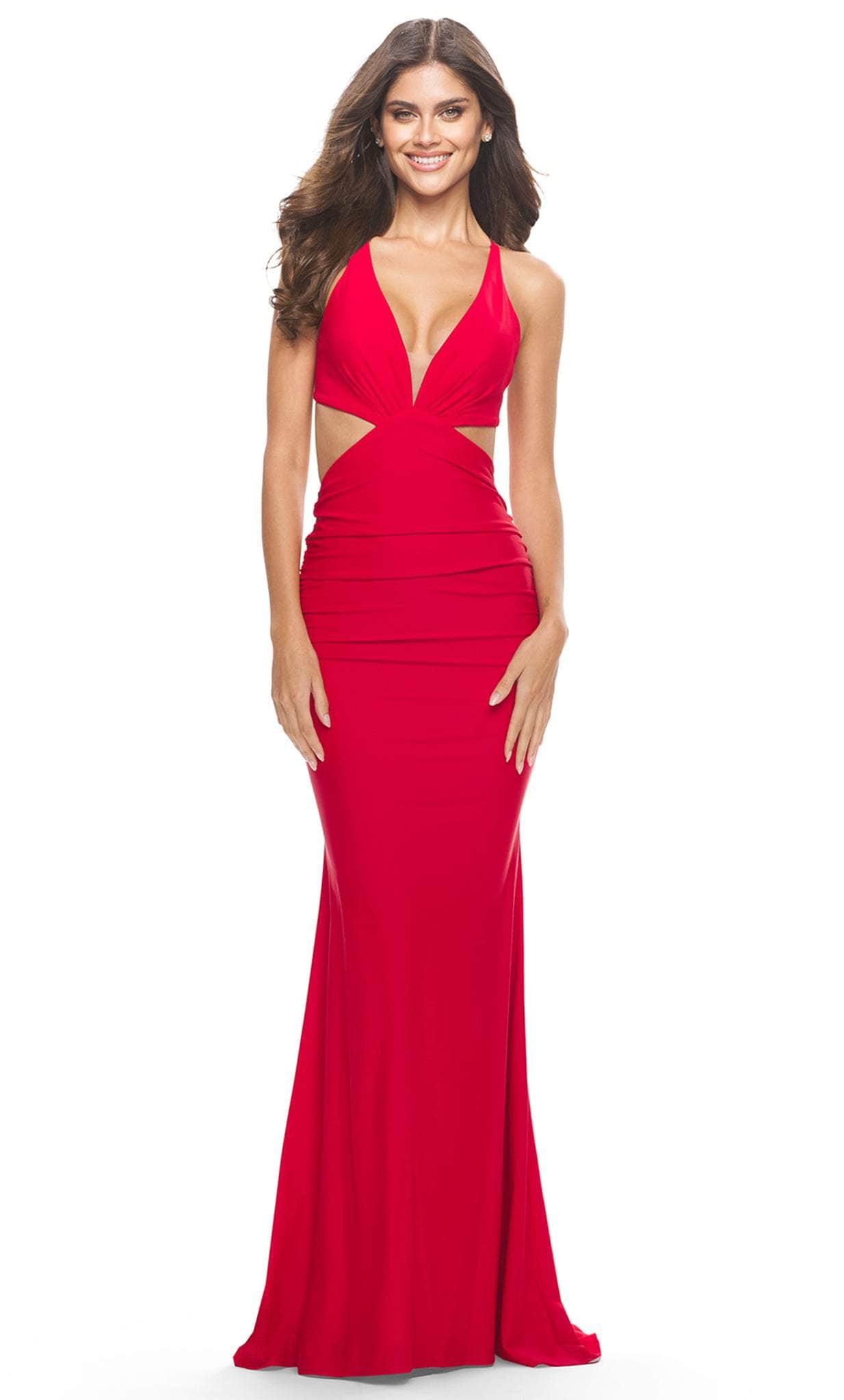 Image of La Femme 31228 - Jersey Cutout Long Dress