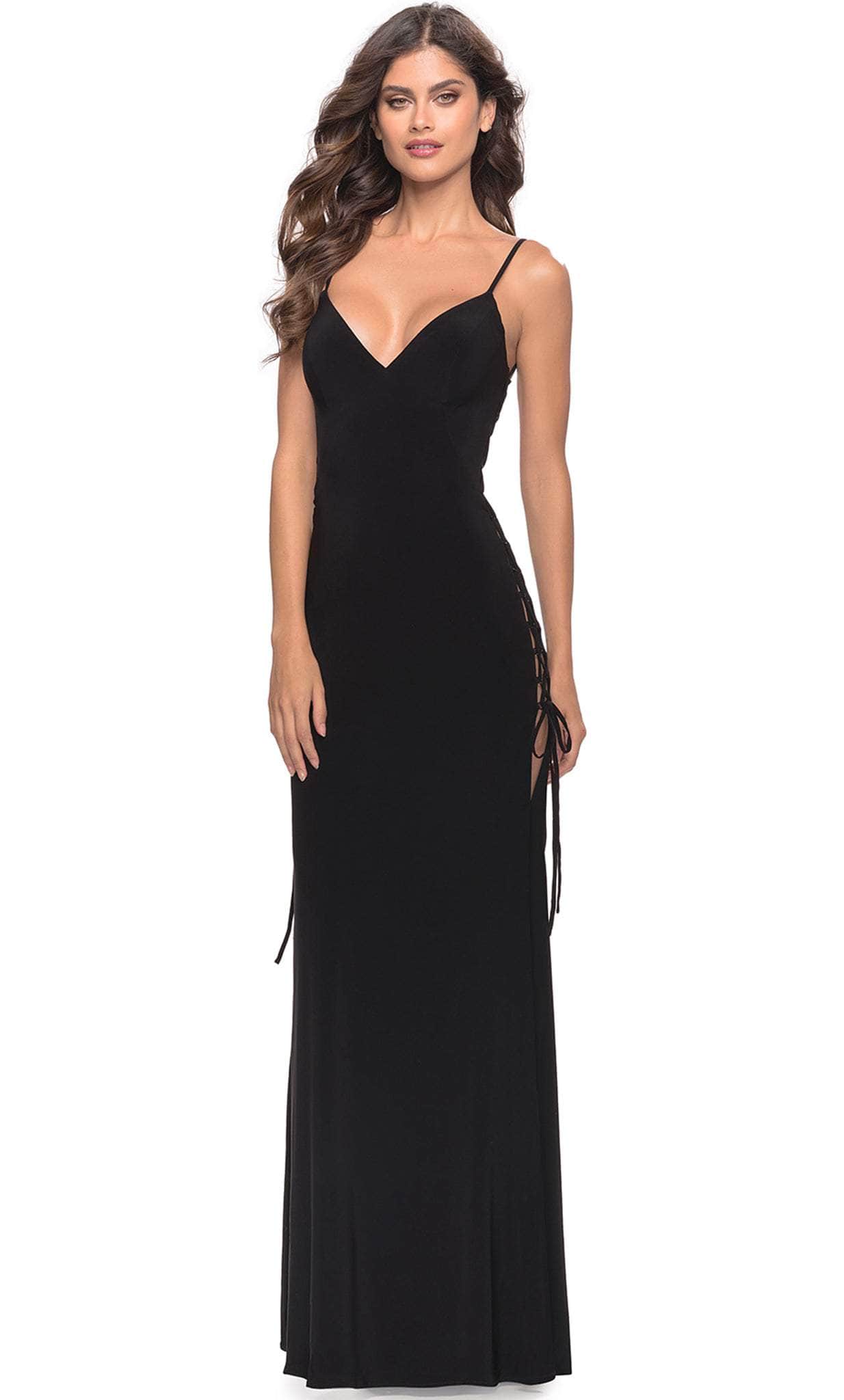 Image of La Femme 31311 - Braided Detail Sexy Long Gown
