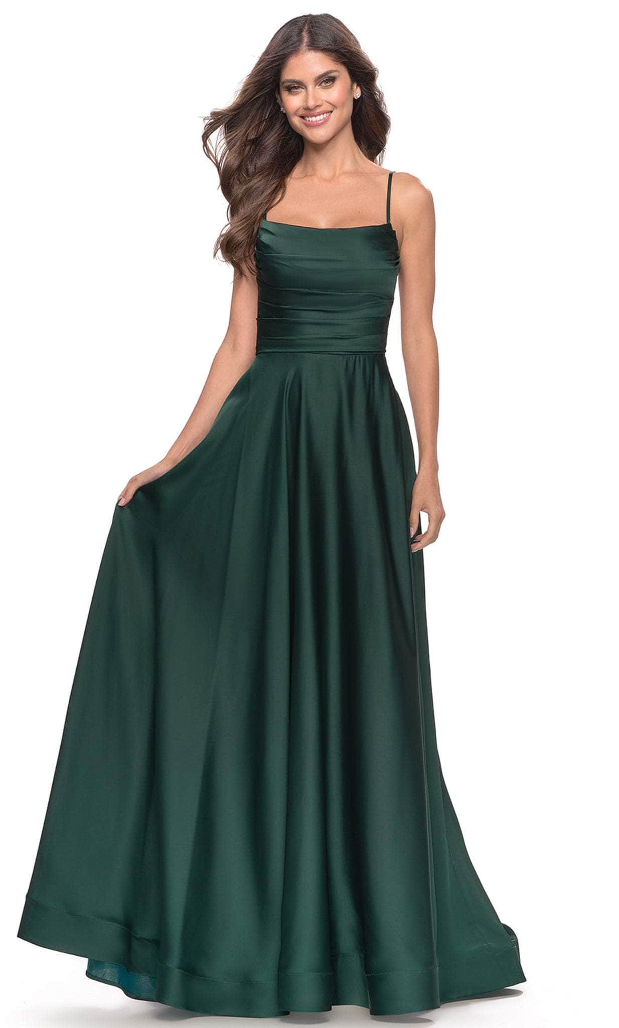 Image of La Femme 31406 - Bridesmaid A-line Slit Gown