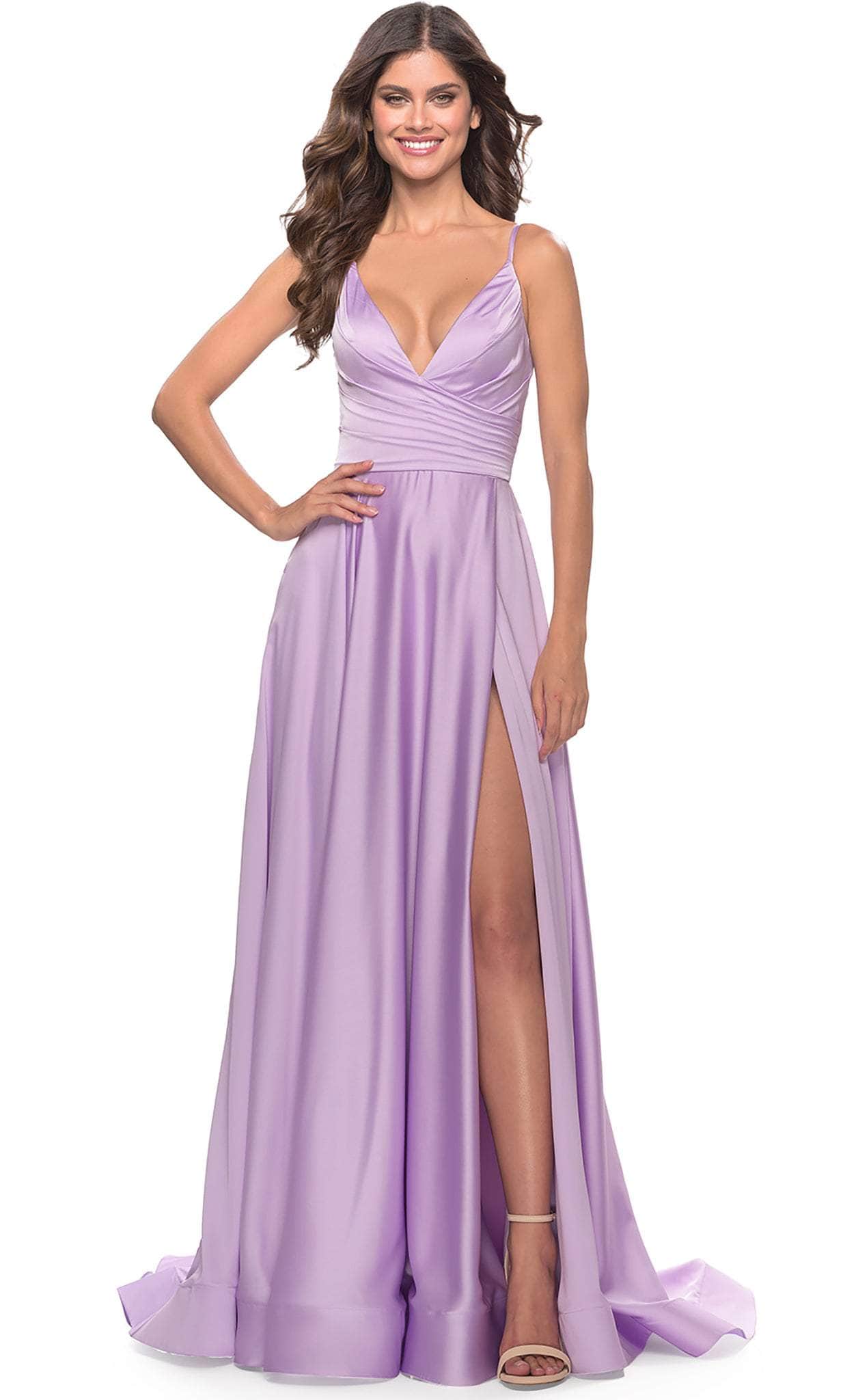 Image of La Femme 31505 - Satin A-Line Prom Dress