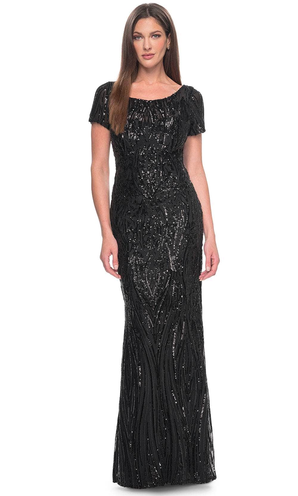 Image of La Femme 31852 - Scoop Neck Sequin Evening Dress