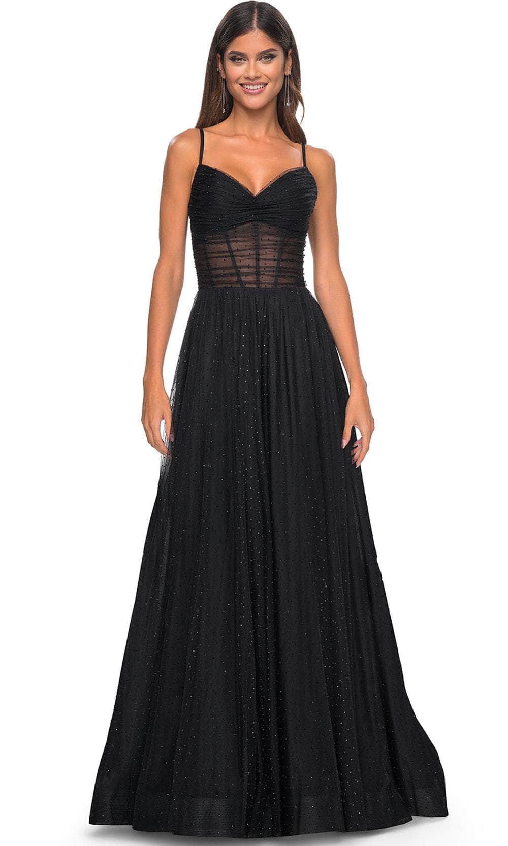 Image of La Femme 31970 - Ruched Tulle Prom Dress