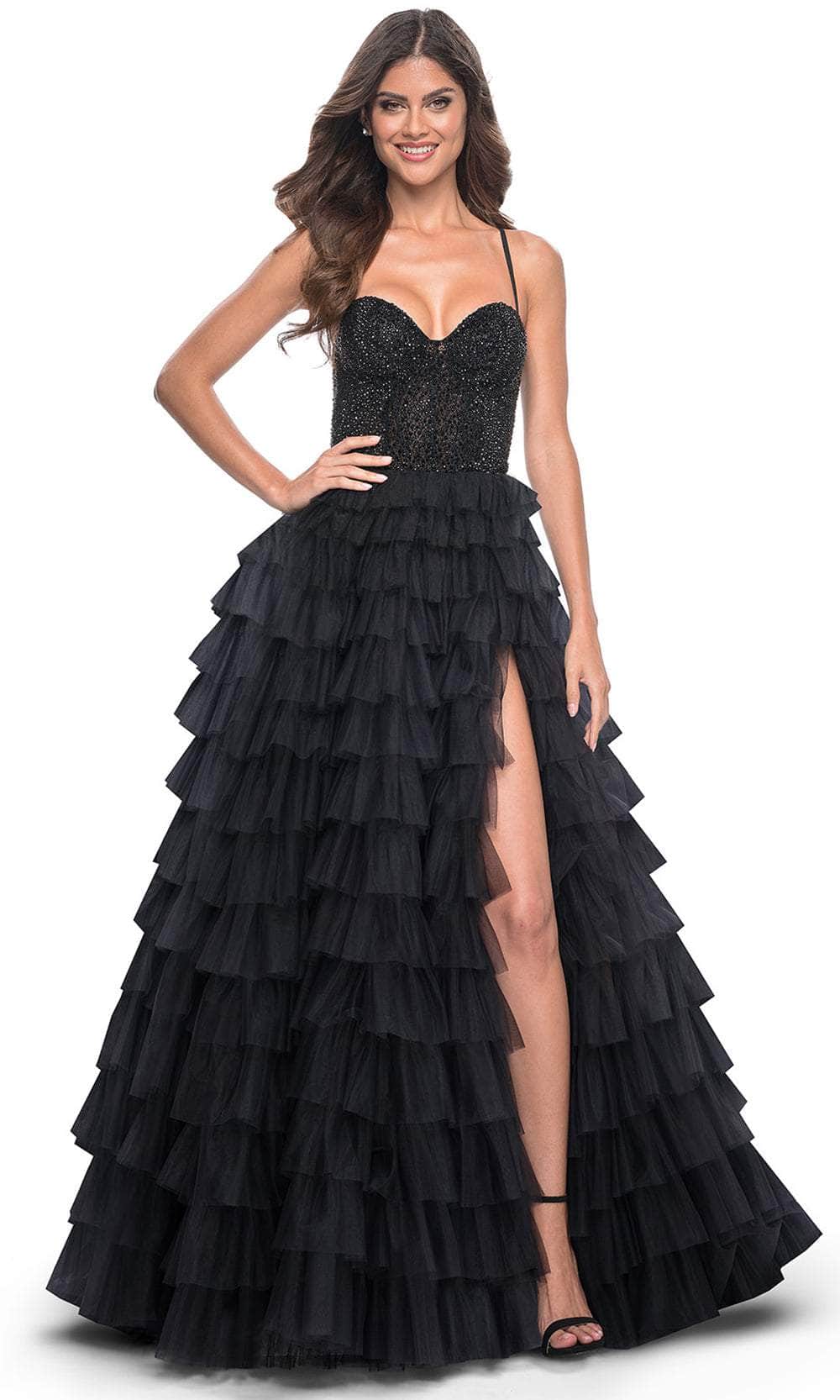 Image of La Femme 32002 - Sweetheart Beaded Top Prom Gown