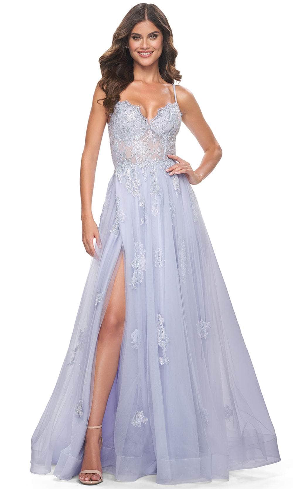 Image of La Femme 32028 - Lace Styled Prom Dress