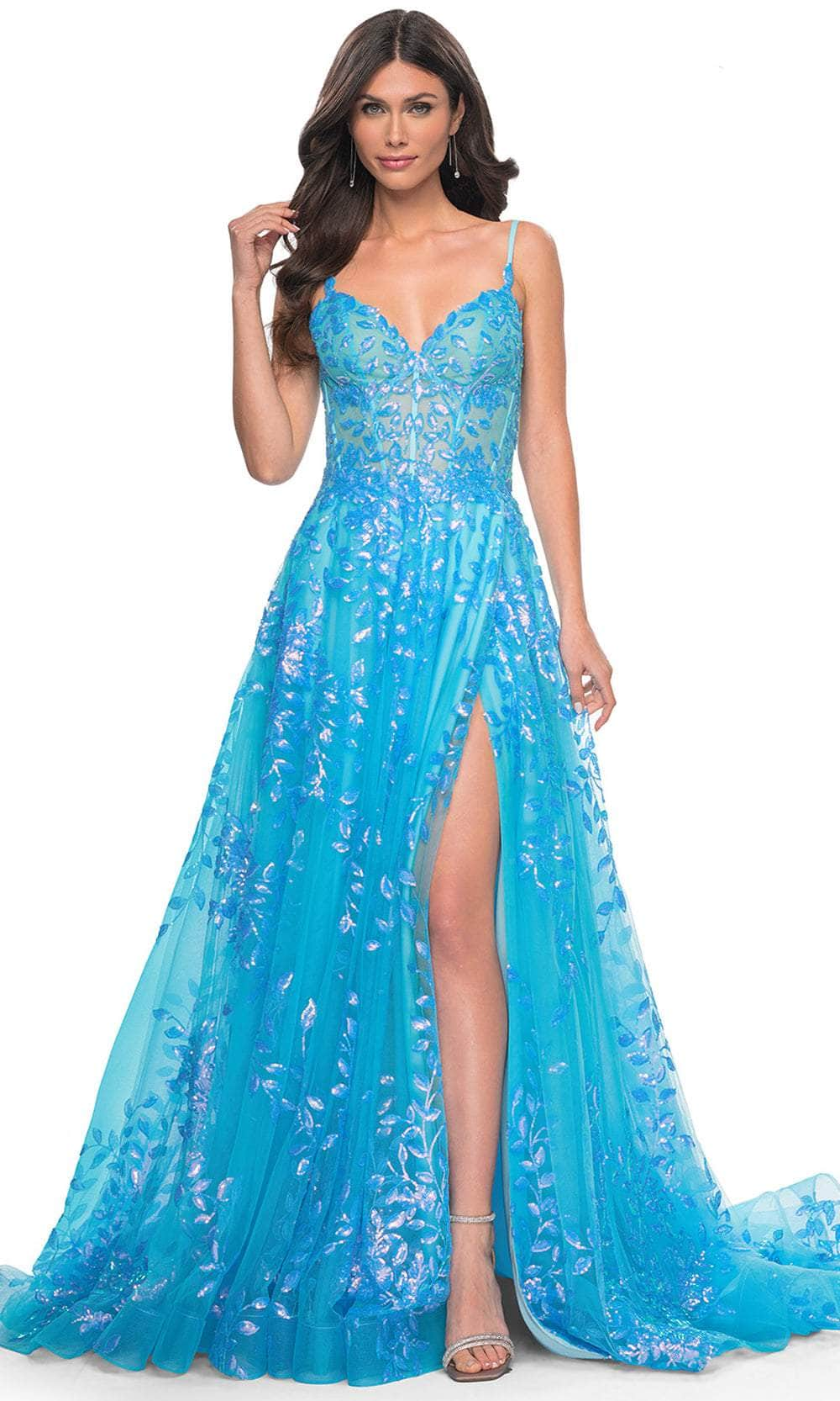 Image of La Femme 32223 - Sequin Lace Prom Dress