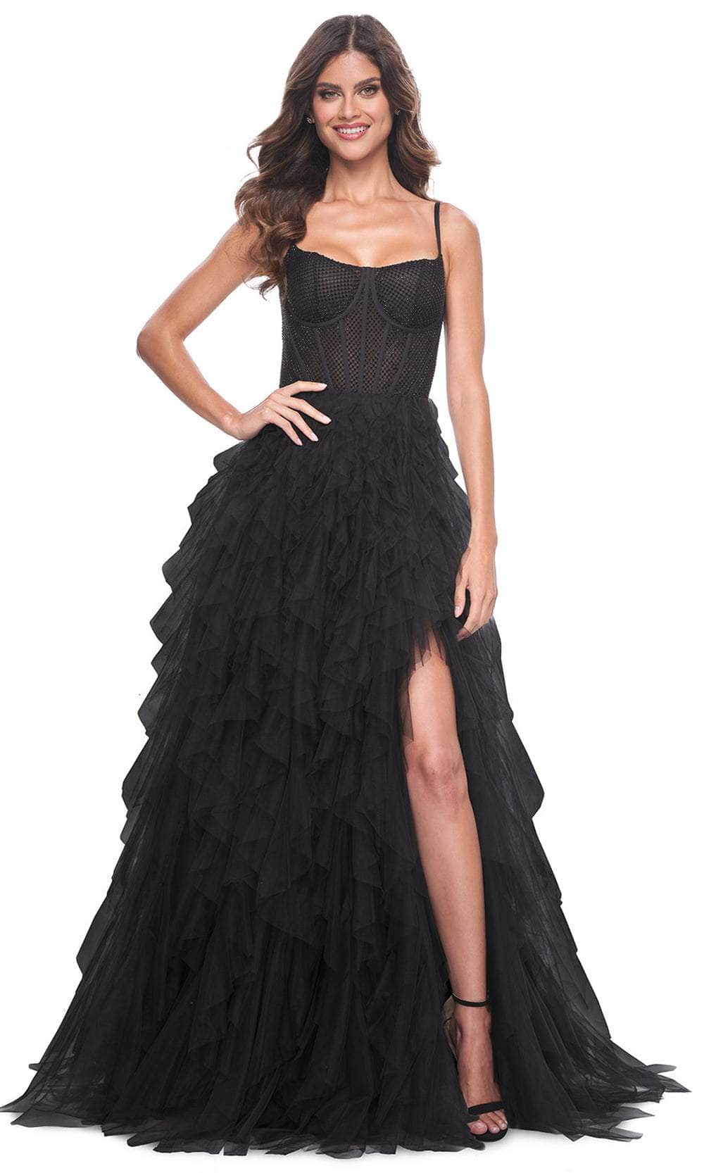 Image of La Femme 32233 - Ruffle Skirt Prom Dress