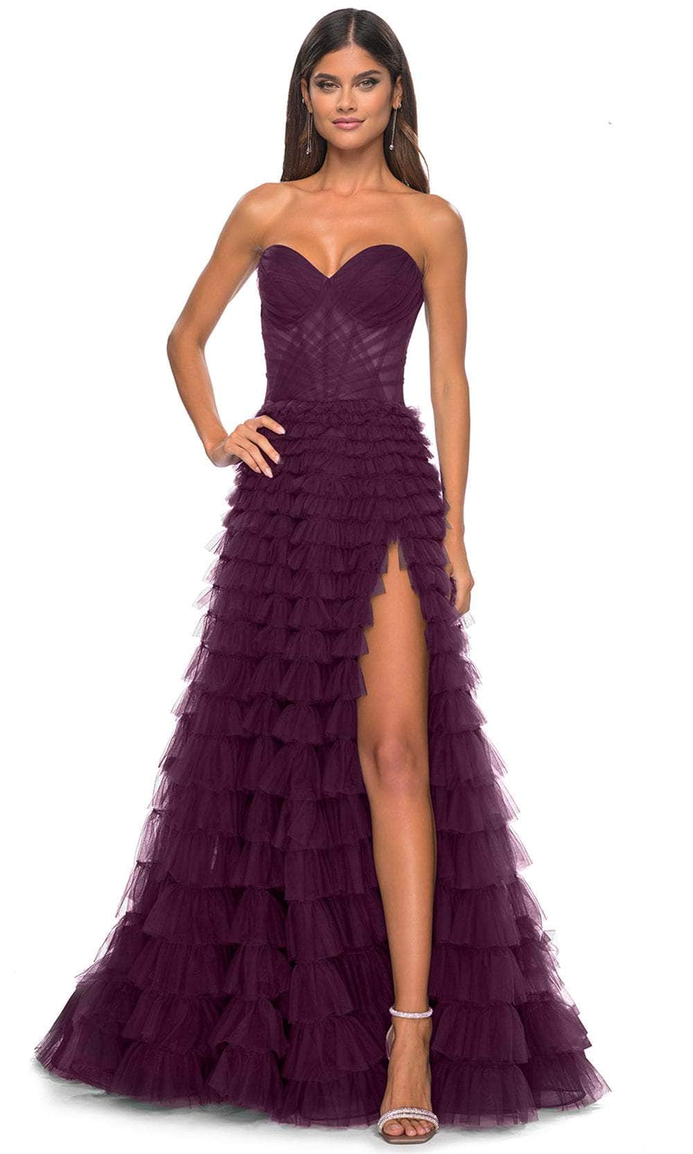 Image of La Femme 32283 - Tiered A-Line Prom Dress