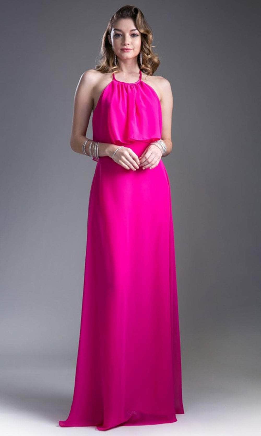 Image of Ladivine 13031 - Illusion Halter A-line Gown