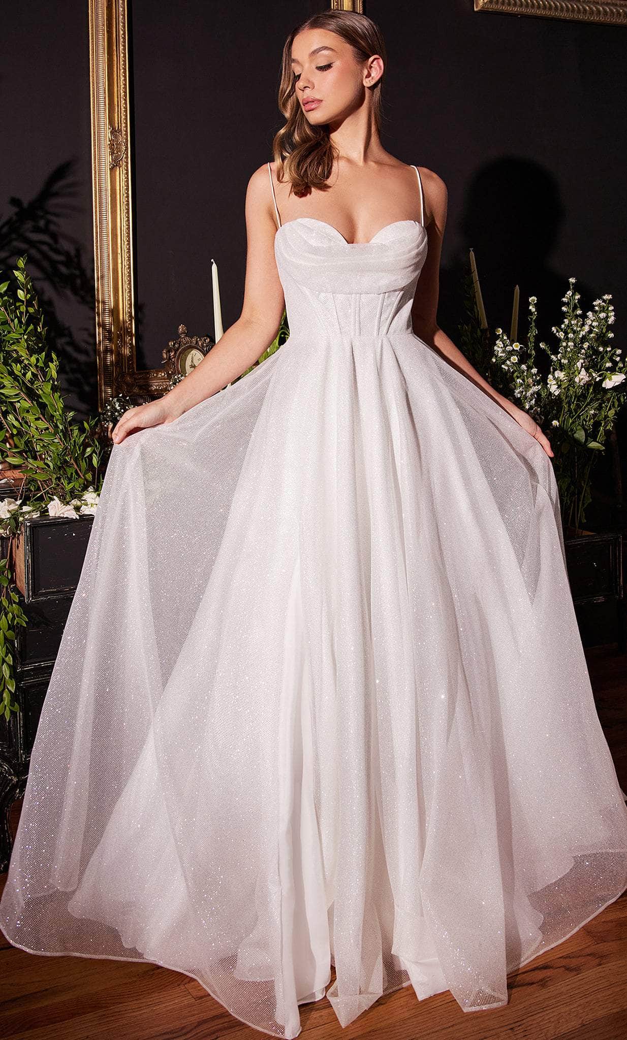Image of Ladivine CD253W - Glittering Sleeveless Bridal Gown
