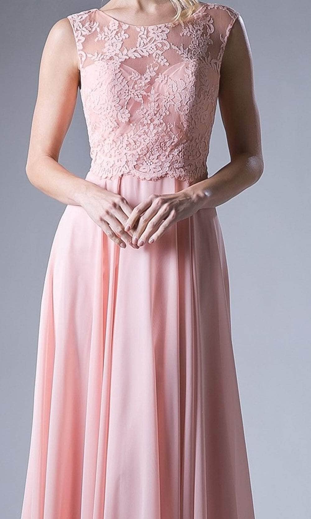 Image of Ladivine CJ245 - Illusion Jewel Chiffon Dress