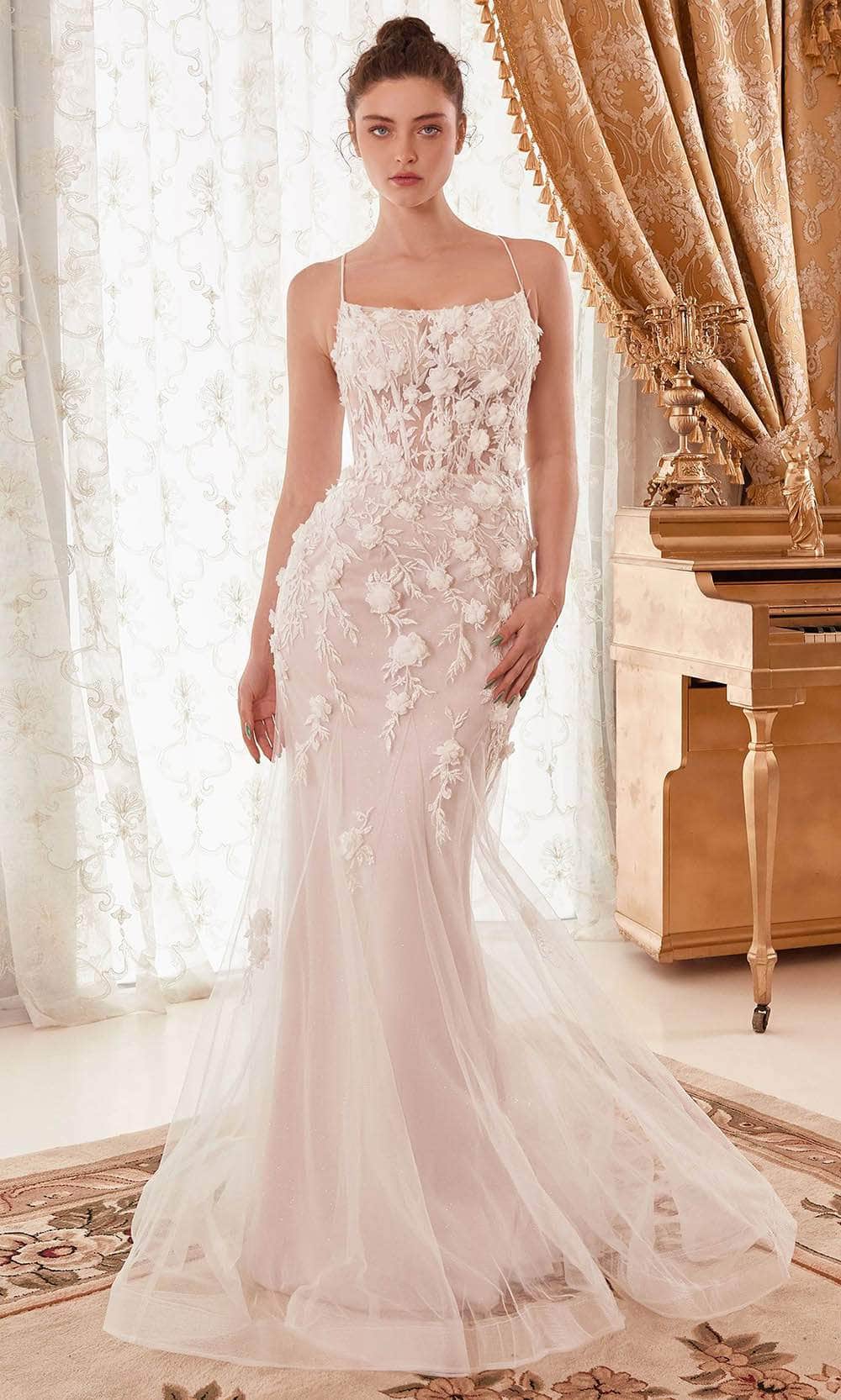 Image of Ladivine WN310 - Sleeveless Straight-Across Bridal Gown
