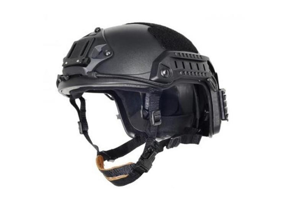 Image of Lancer Tactical Military Style Helmet w/ NVG Mount Black ID 799632811299