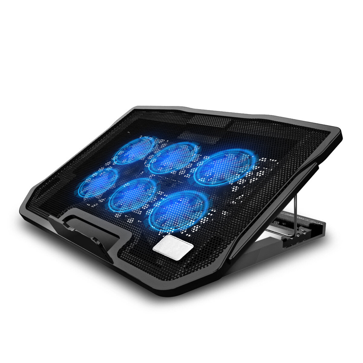 Image of Laptop Cooler Notebook Cooling Pad with 6 Fan LED Radiator Dual USB Adjustable Stand