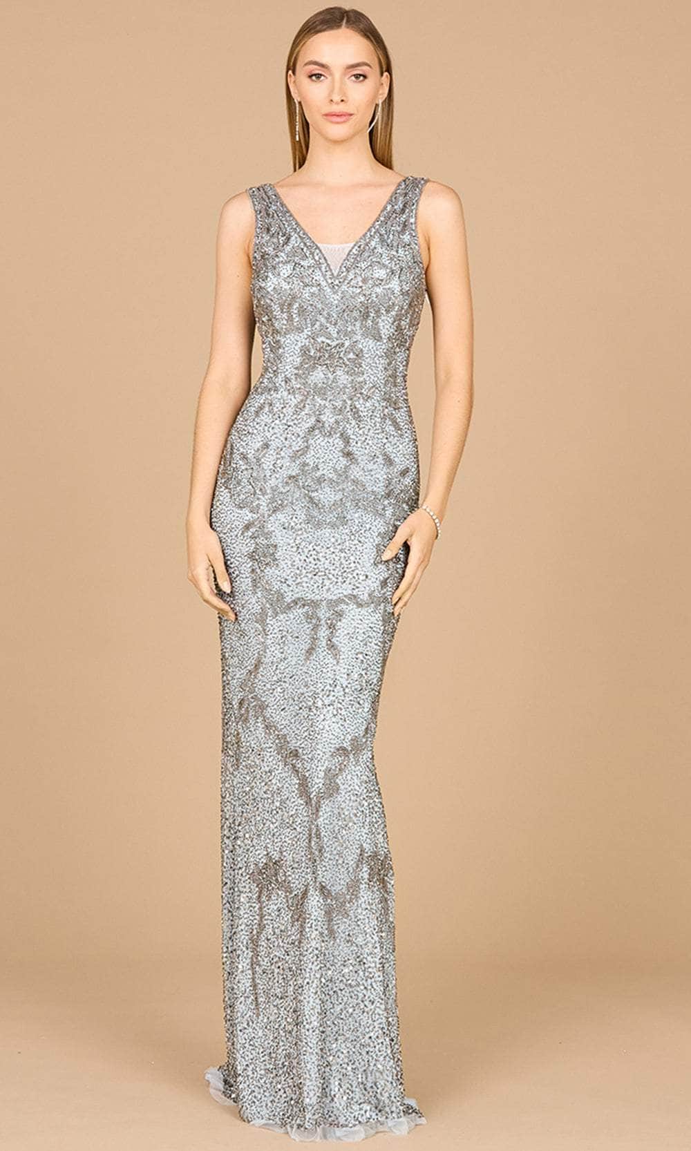 Image of Lara Dresses 29076 - Beaded Cowl Back Evening Gown