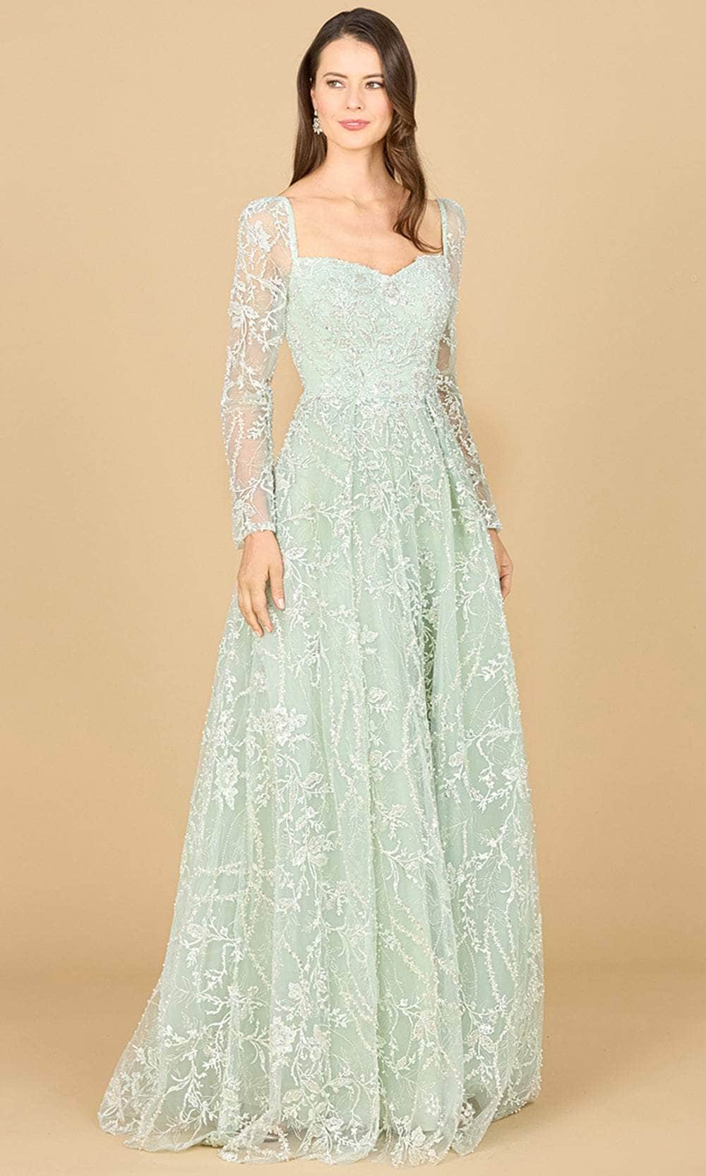 Image of Lara Dresses 29151 - Floral Lace Long Sleeve Dress
