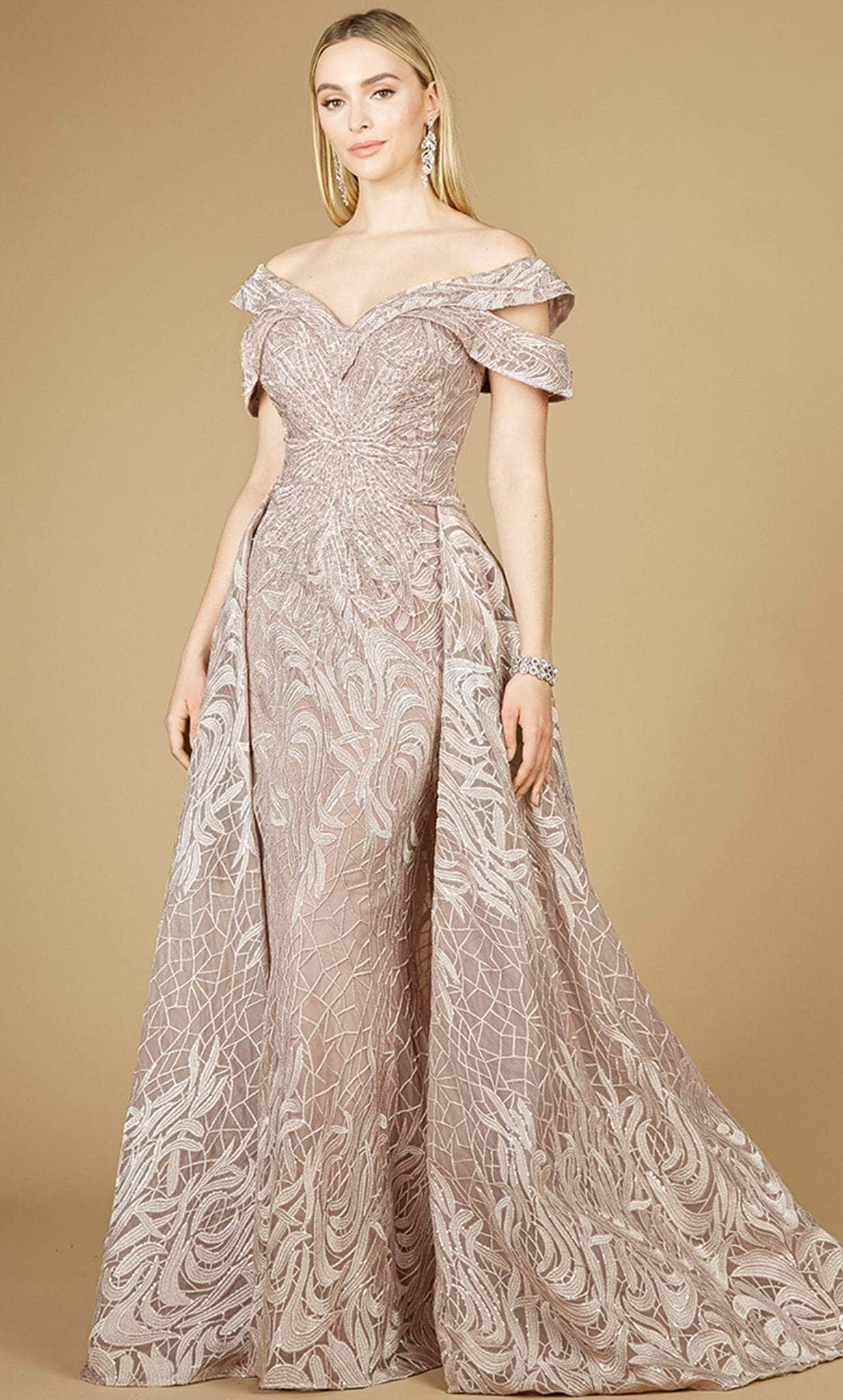 Image of Lara Dresses 29234 - Split Off-Shoulder Evening Gown
