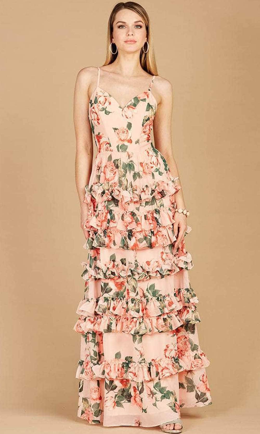 Image of Lara Dresses 29242 - Sweetheart Floral Printed Dress