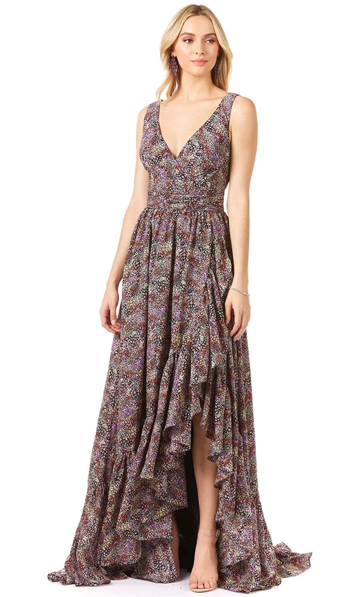 Image of Lara Dresses 29274 - Printed Full Length A-line Dress