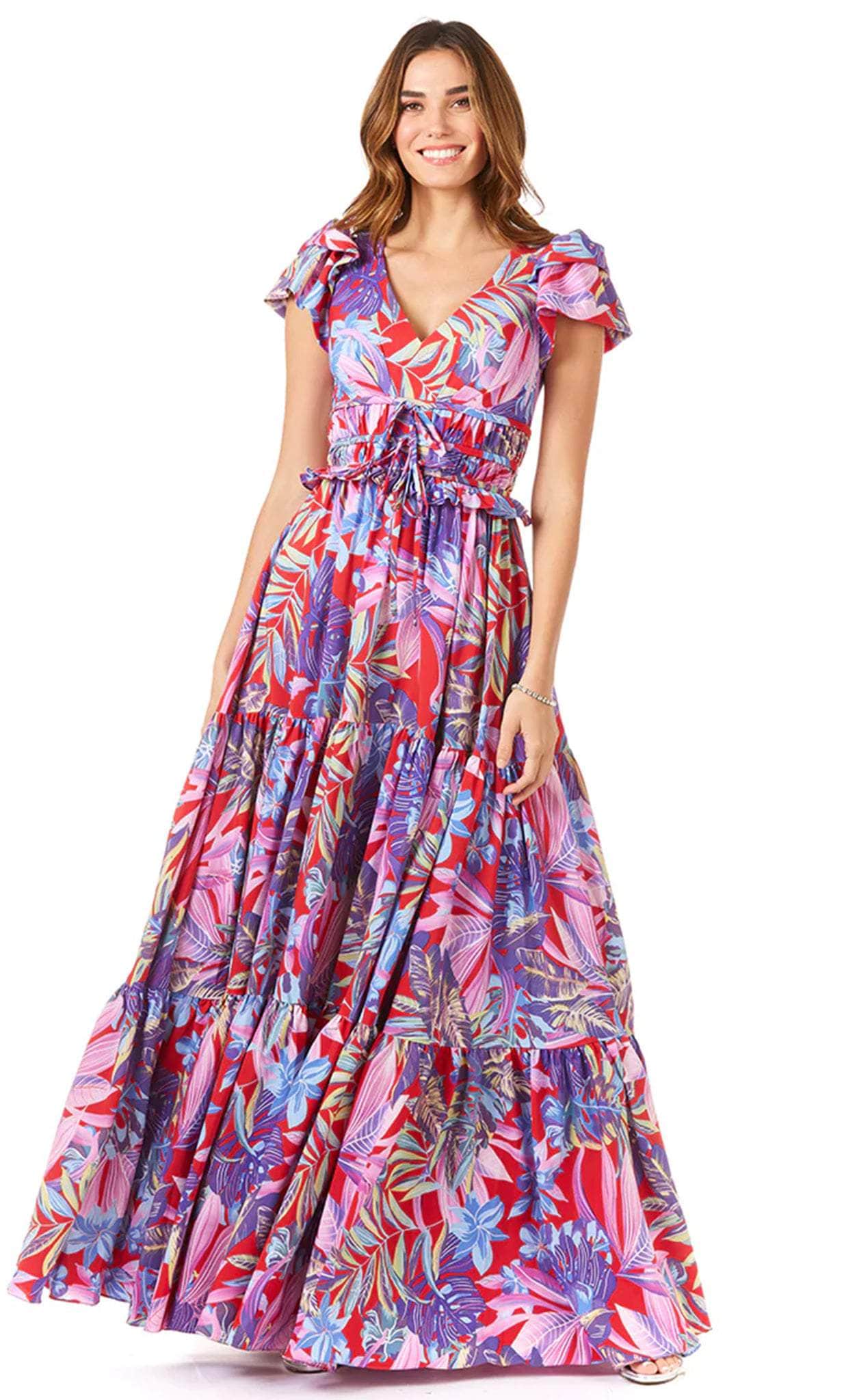 Image of Lara Dresses 29276 - Ruffled Waist Maxi Dress