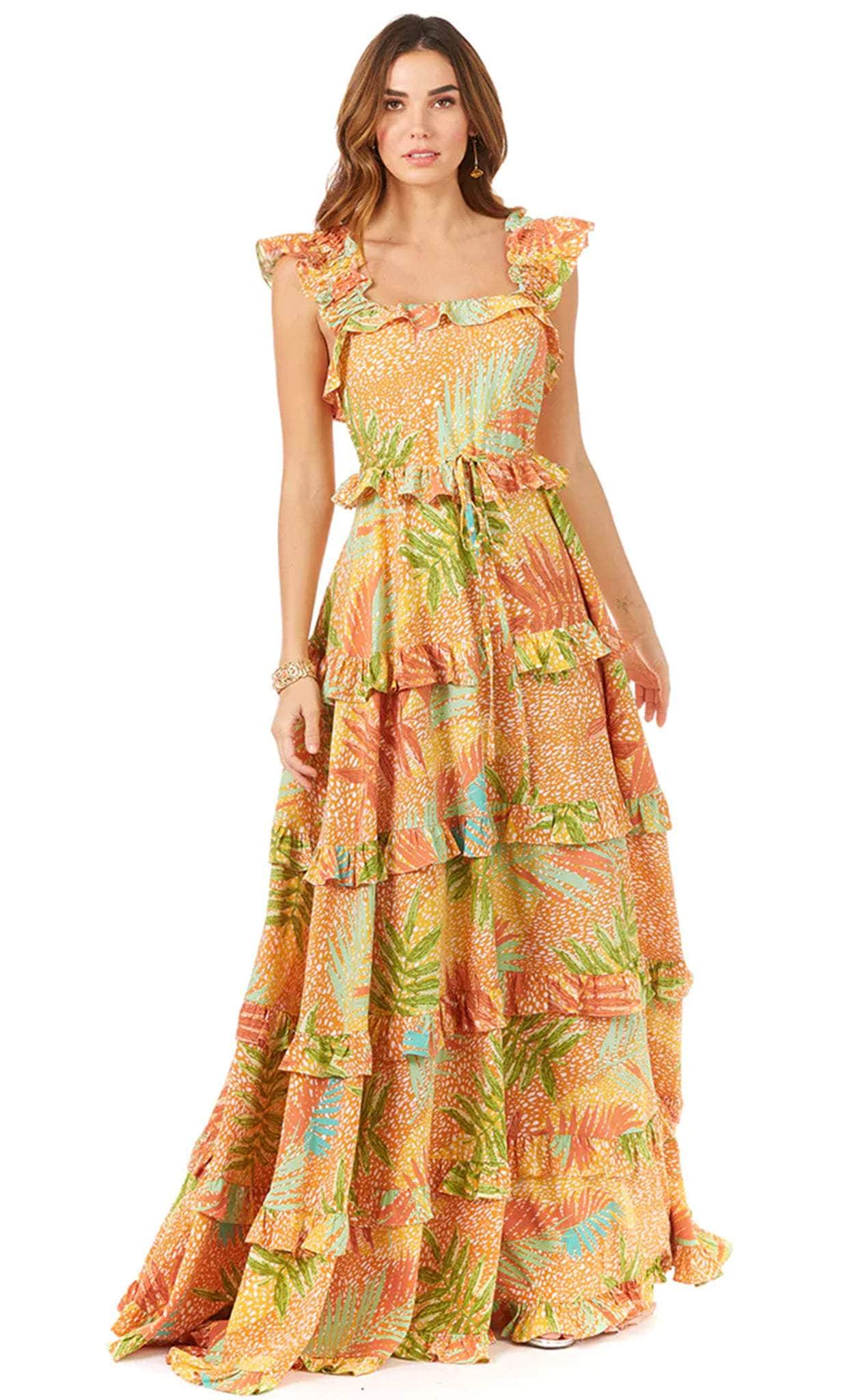 Image of Lara Dresses 29280 - Tiered Floral Maxi Dress