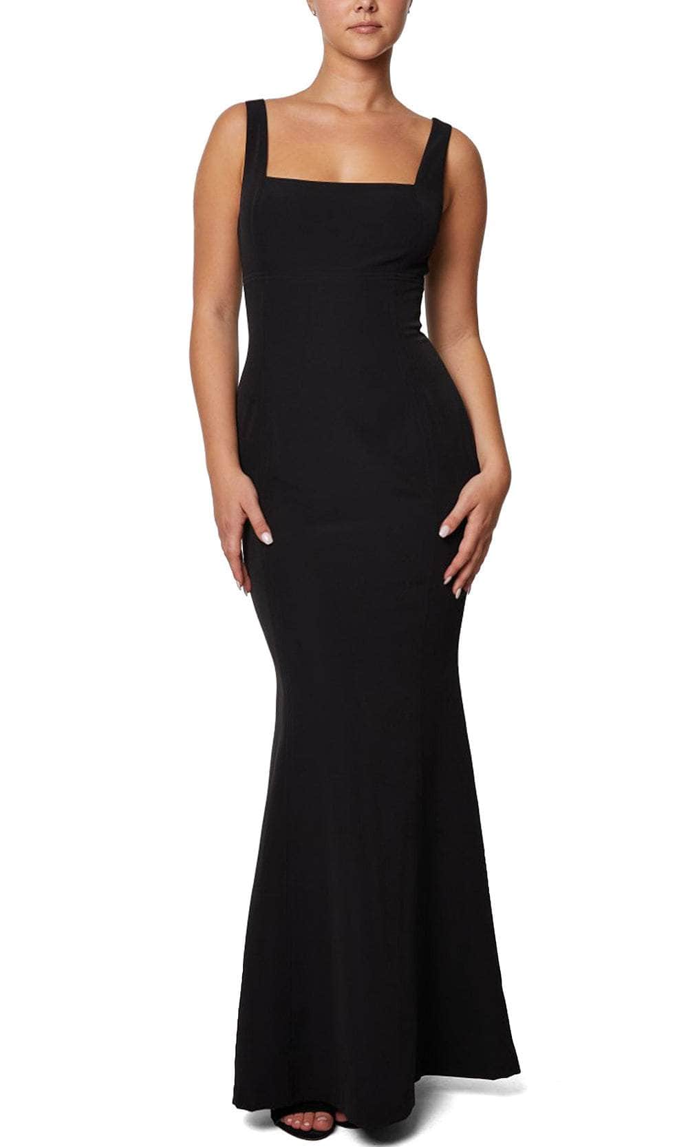 Image of Laundry HT01W26 - Square Neck Fitted Evening Gown
