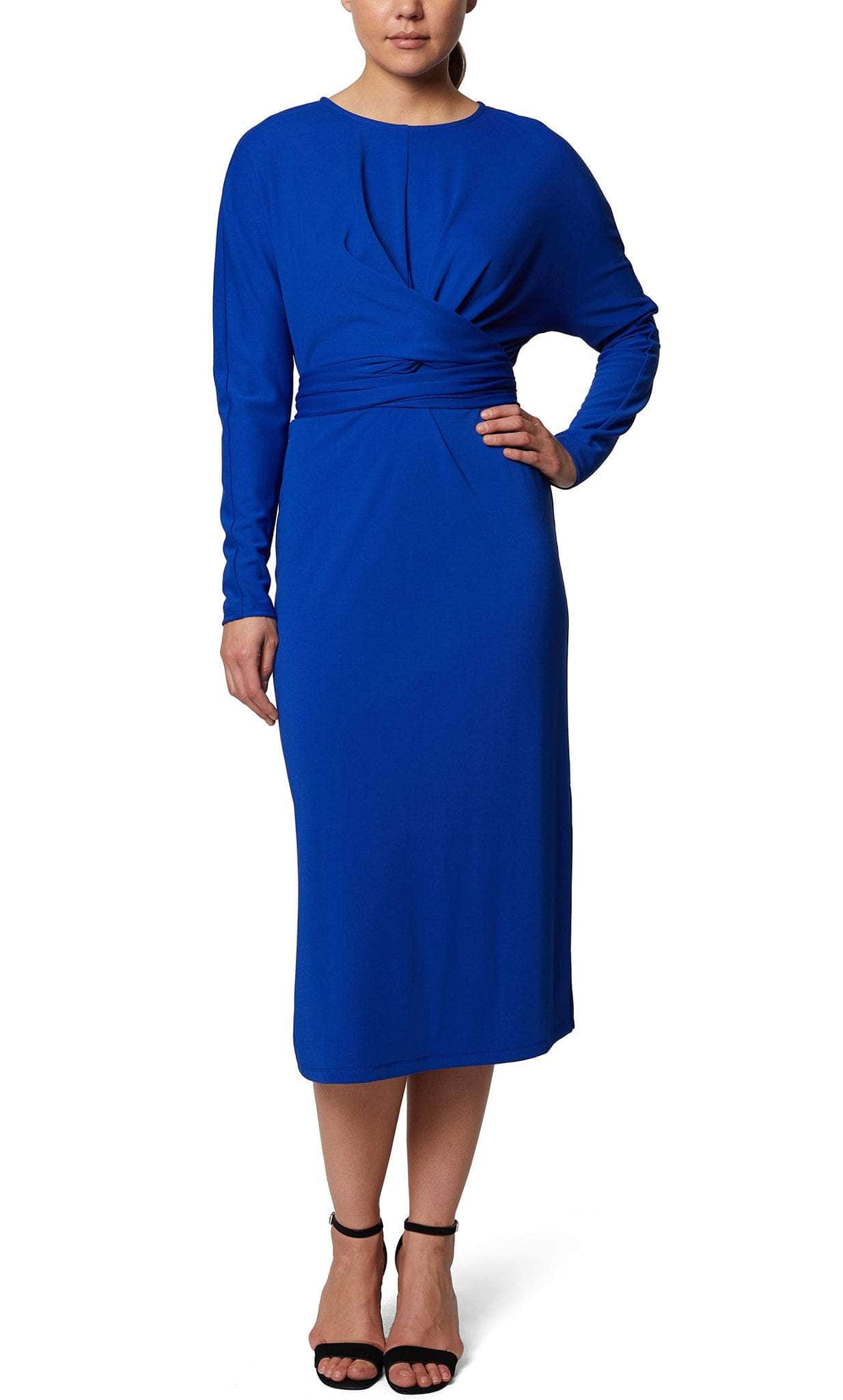 Image of Laundry HU07D66 - Modest Minimalist Tea Length Dress