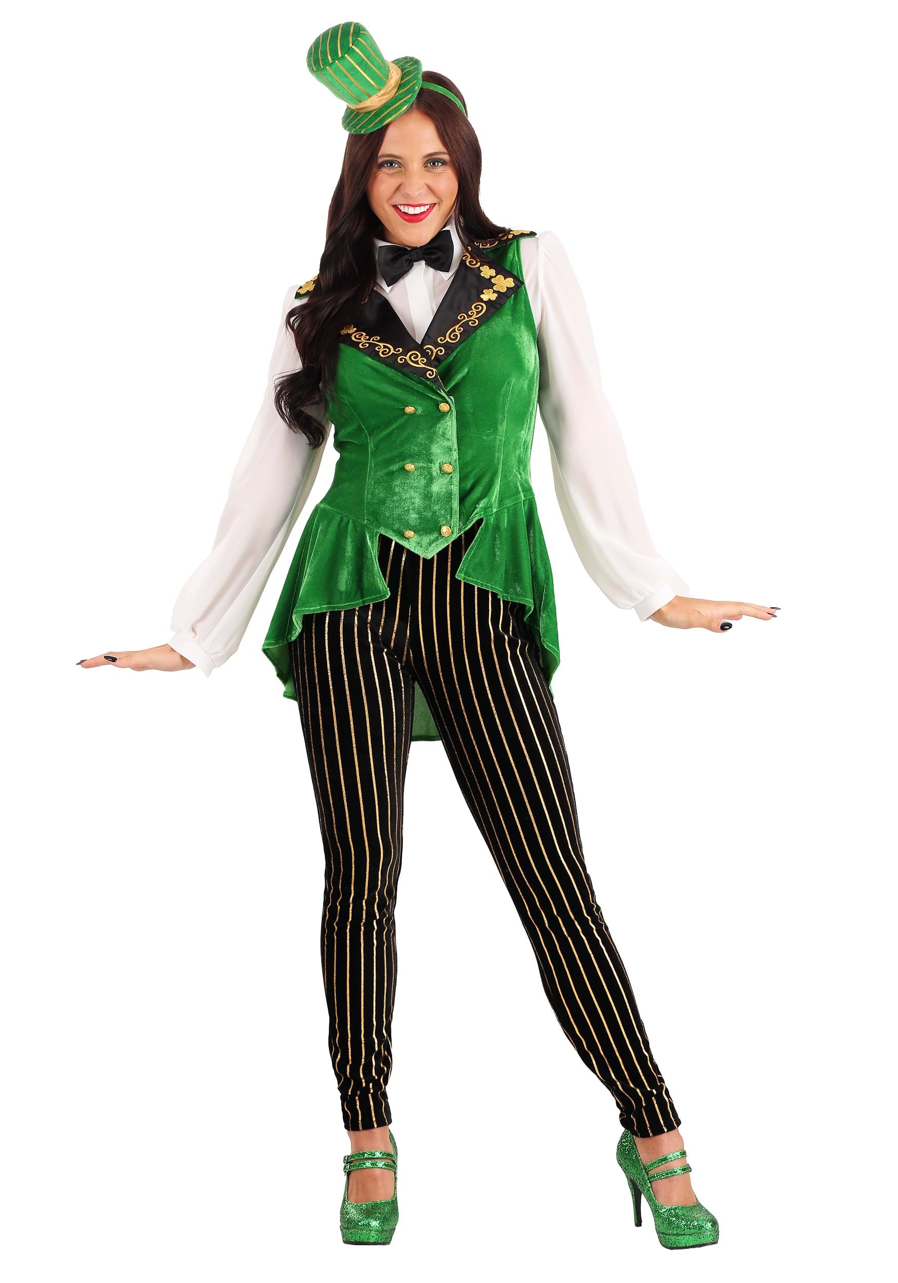 Image of Lavish Leprechaun Costume for Women | St Patrick's Day Costumes ID FUN1845AD-XL