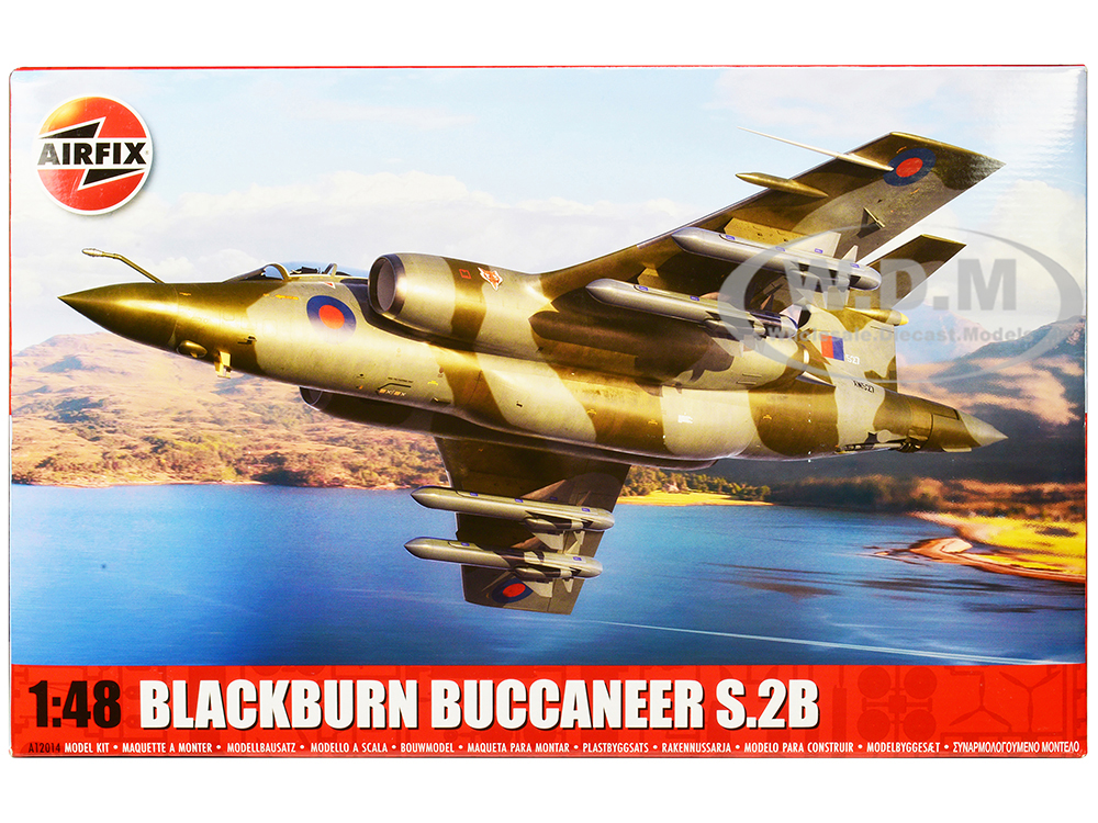 Image of Level 4 Model Kit Blackburn Buccaneer S2B Aircraft with 3 Scheme Options 1/48 Plastic Model Kit by Airfix