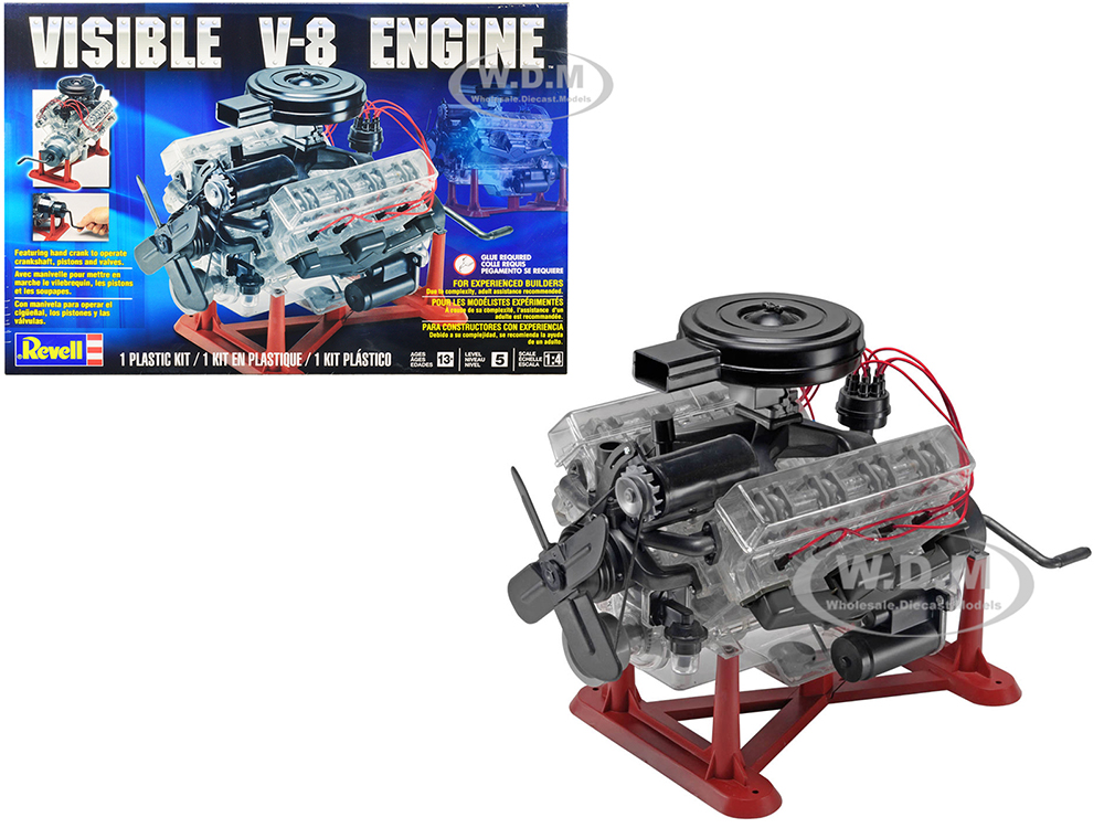 Image of Level 5 Model Kit Visible V-8 Engine 1/4 Scale Model by Revell