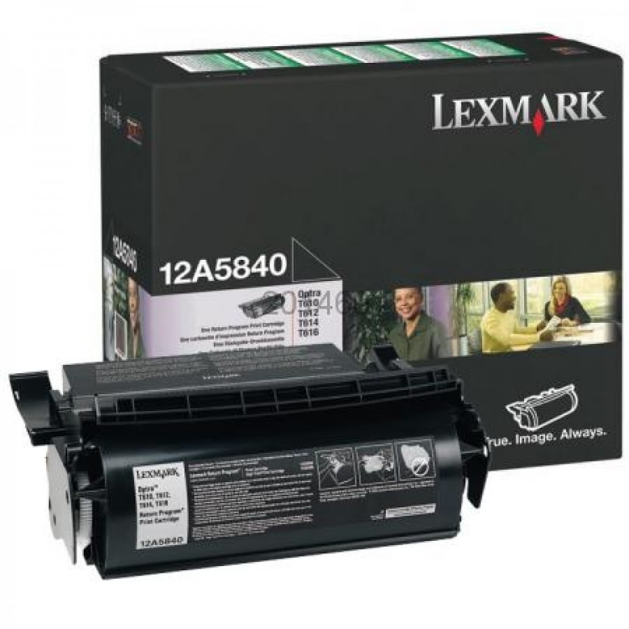 Image of Lexmark 12A5840 negru (black) toner original RO ID 939