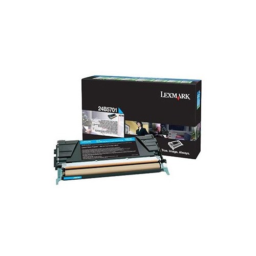 Image of Lexmark 24B5701 azuriu (cyan) toner original RO ID 348209