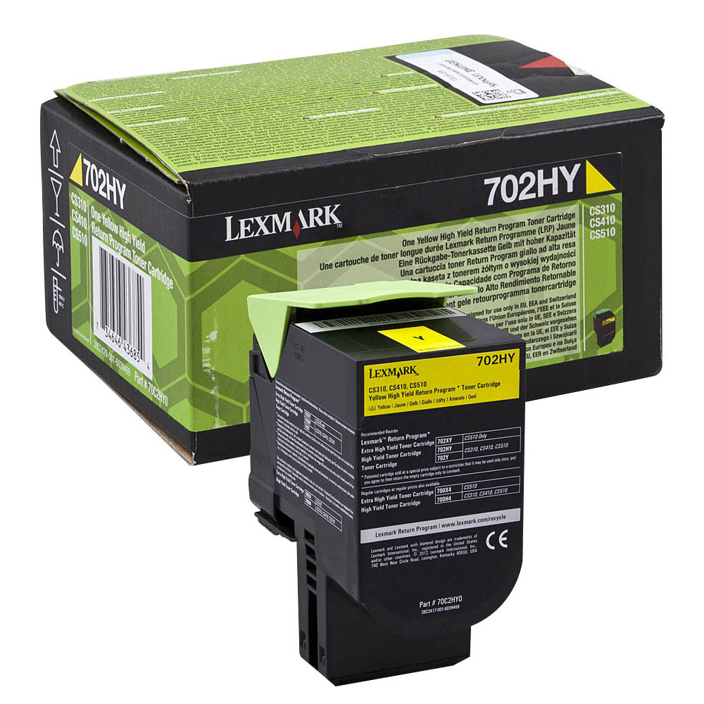 Image of Lexmark 70C2HYE žlutý (yellow) originální toner CZ ID 48322