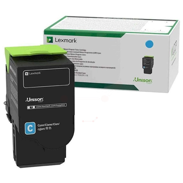 Image of Lexmark 78C0U20 azuriu (cyan) toner original RO ID 65712