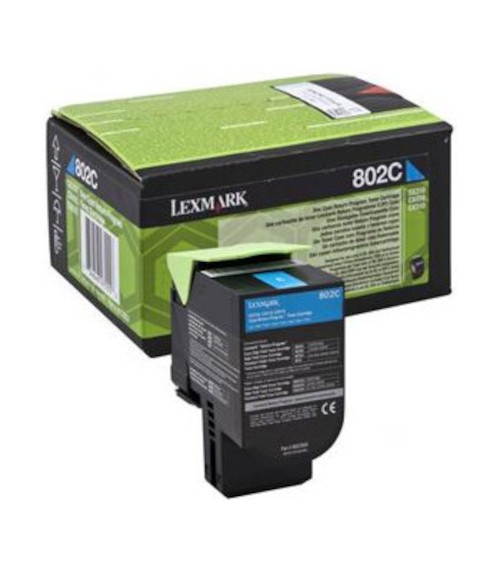 Image of Lexmark 80C20CE azuriu (cyan) toner original RO ID 325366