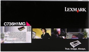 Image of Lexmark C736H1MG bíborvörös (magenta) eredeti toner HU ID 3060