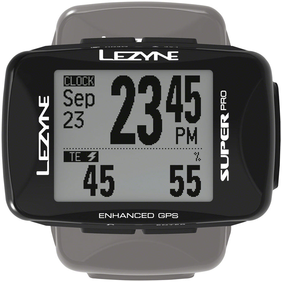 Image of Lezyne Super Pro GPS Loaded Bike Computer - GPS Wireless Heart Rate Monitor Black
