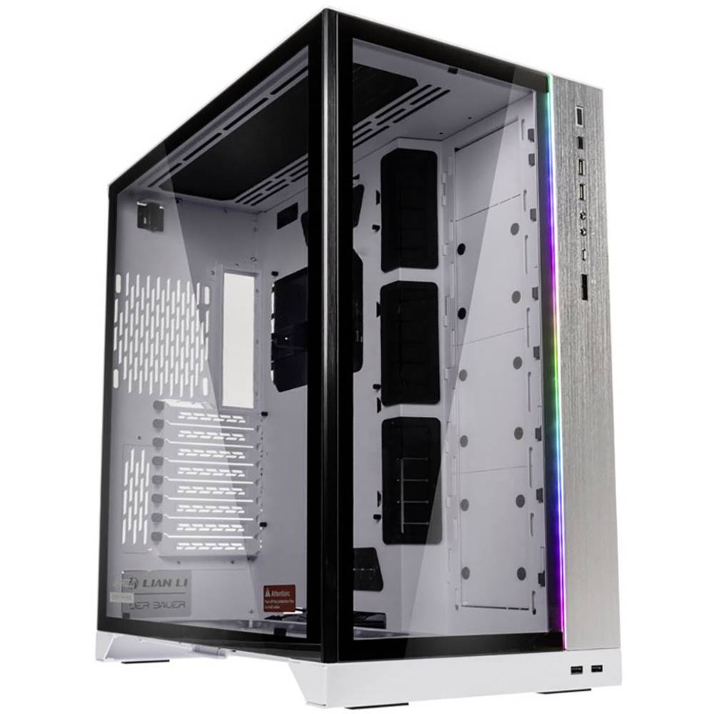 Image of Lian Li O11 Dynamic XL (ROG Certified) Midi tower PC casing Game console casing White Black Built-in lighting Window