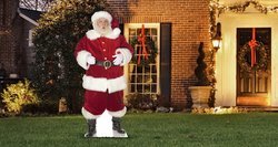 Image of Lifesize Santa Claus Outdoor Coroplast Yard Sign