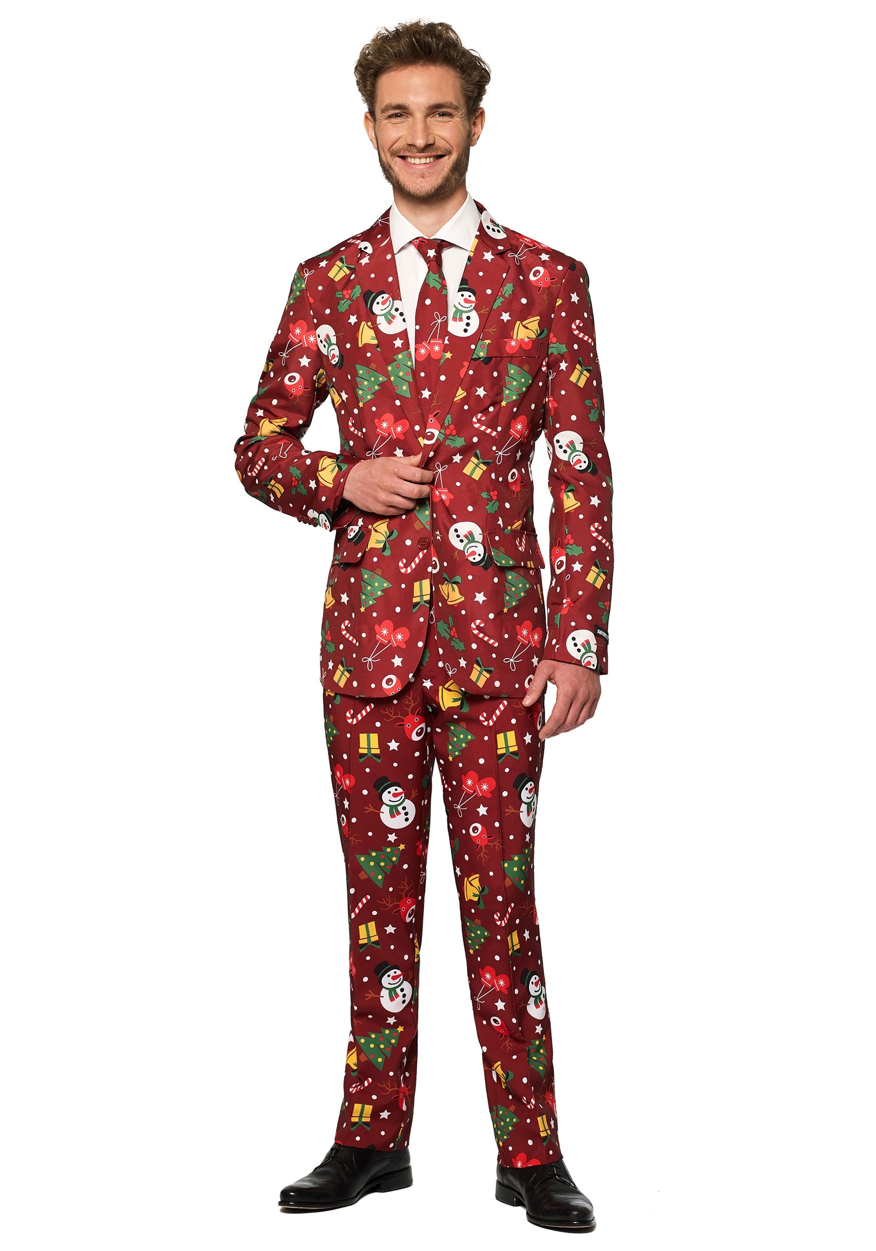 Image of Light Up Red Christmas Suitmeister Men's Suit ID OSOBAS-0068-XL