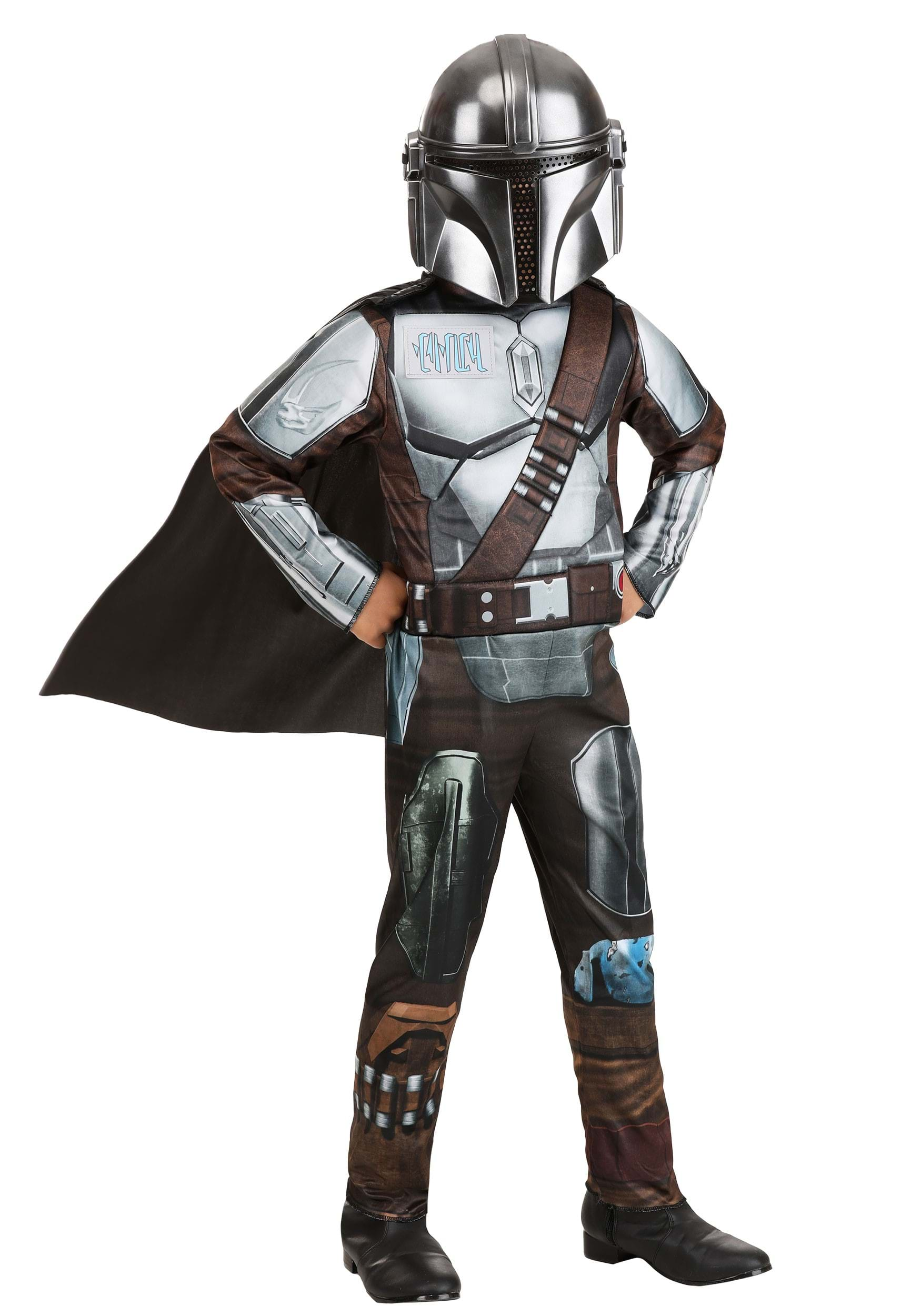 Image of Light Up The Mandalorian Kid's Costume ID JWC0041-S