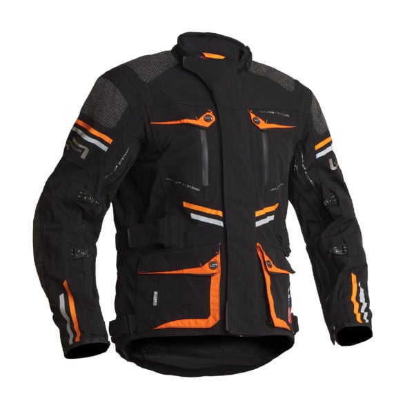 Image of Lindstrands Sunne Textile Jacket Black Orange Size 50 EN