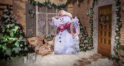 Image of Little Cowboy Snowman Outdoor Standee