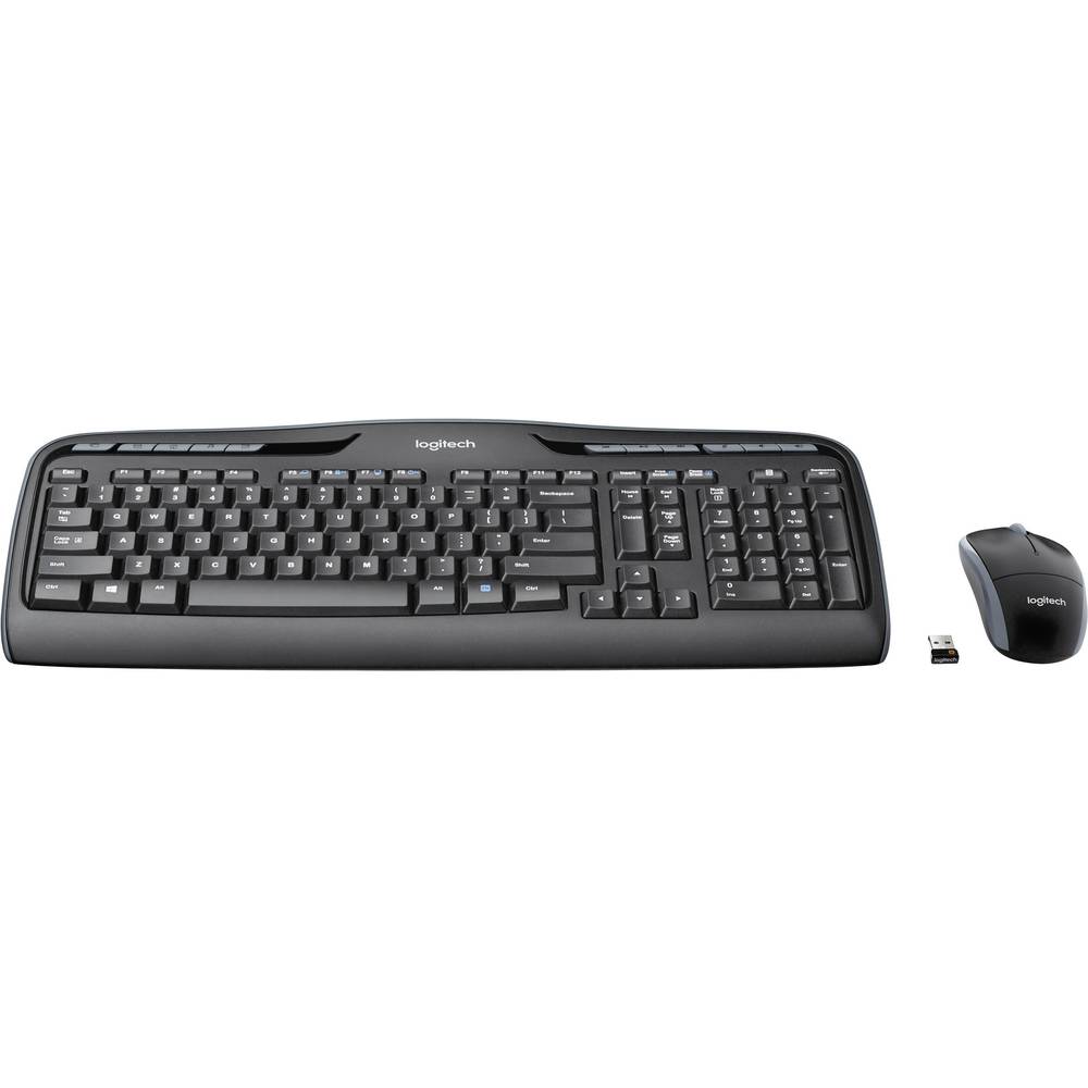 Image of Logitech MK330 Radio Keyboard and mouse set Multimedia buttons English (US internat) QWERTY Black