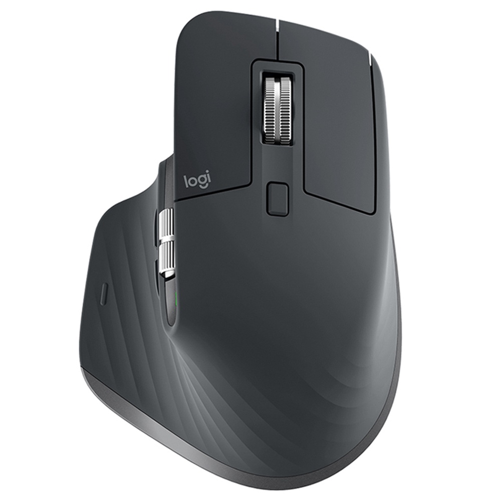 Image of Logitech MX Master 3 Advanced Bluetooth 24GHz Wireless Mouse Dual-mode 4000DPI 7 Buttons USB Quick Charging Transfer Text - Black