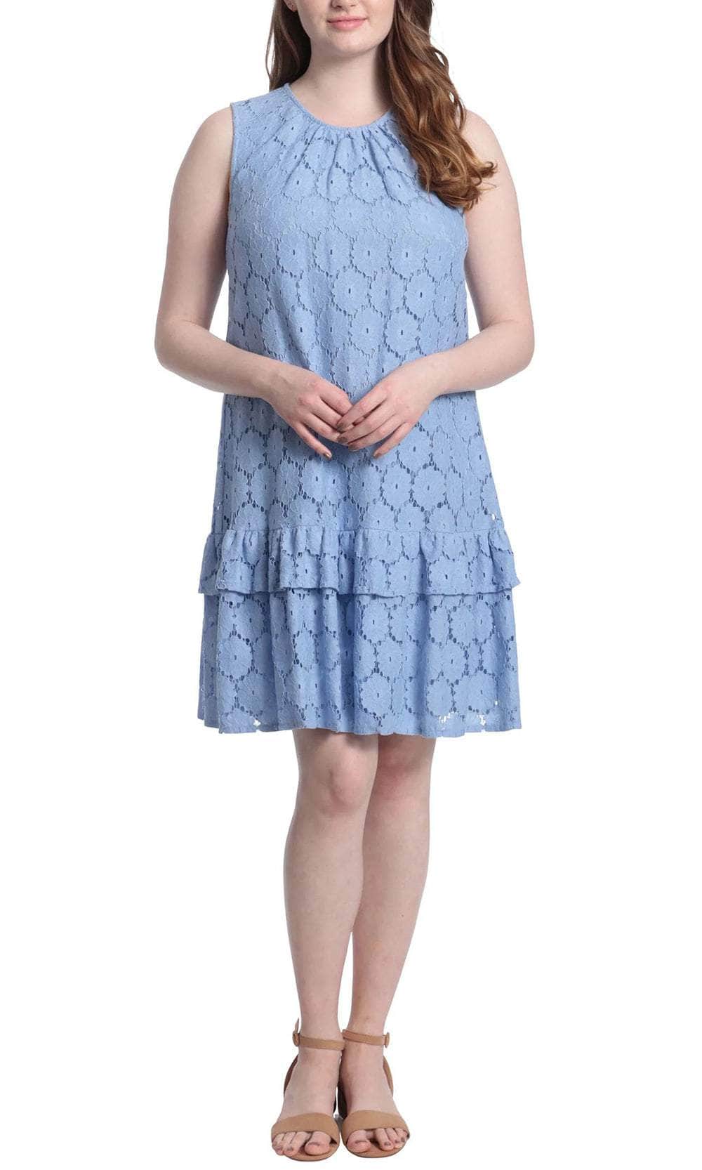 Image of London Times T6137M - Lace Sleeveless Cocktail Dress